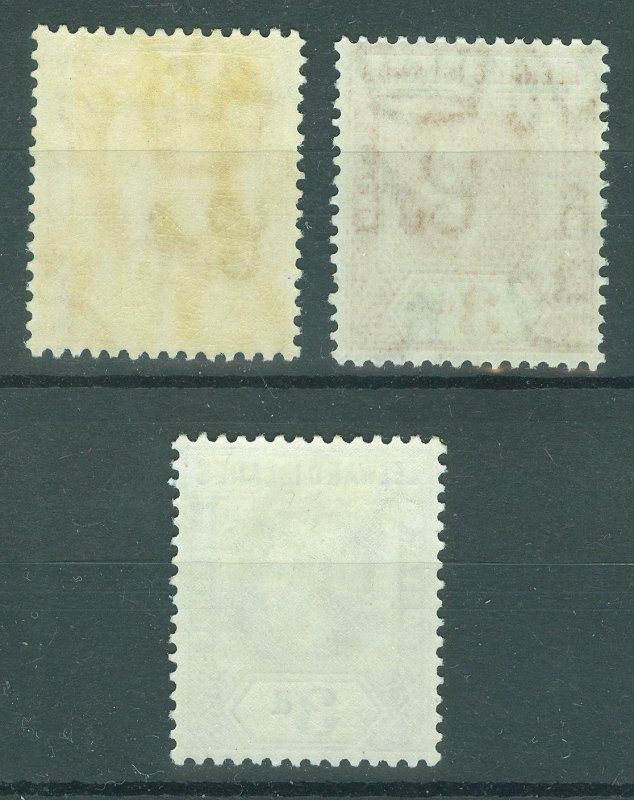 Leeward Is 1938 3d Orange shades + Blue SG 107-108 Sc 109,a,125 MLH Cat£35($45)