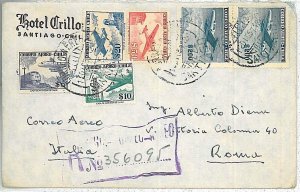 30843 - CHILE -  POSTAL HISTORY : REGISTERED COVER to ITALY - 1957