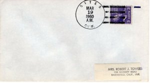 CALIFORNIA TOWN CANCEL,  SITES, CA  1960  FDC11489