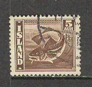 ICELAND Sc# 219c USED FVF Codfish 14 x 13.5