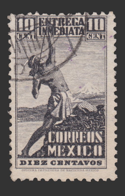 SPECIAL DELIVERY STAMP FROM MEXICO. SCOTT # E4. YEAR 1934. USED