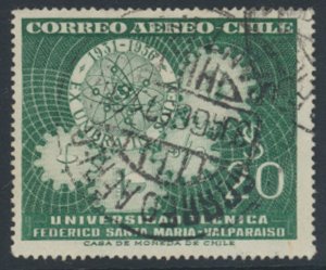 Chile  SC# C190 Used  1956 University   Symbols 1956  - see  detail & scan