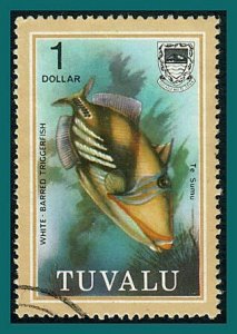 Tuvalu 1979 Fish, $1 used #111,SG120
