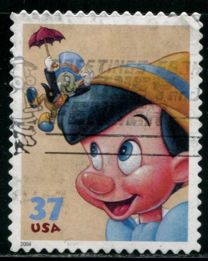 3868 US 37c Disney Friendship SA, used