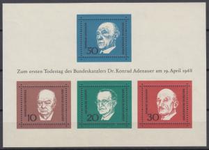 Germany - 1968 K.Adenauer Mi# Block 4 - MNH  (9095)