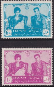 Sc# 1186 / 1887 Iran Shah & Queen Farah 1961 MNH complete set $12.00