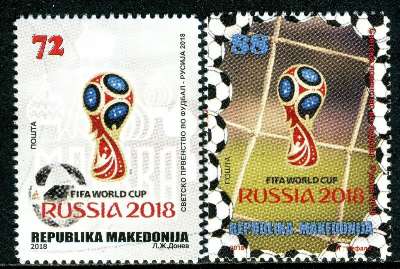 285 - MACEDONIA 2018 - Football - FIFA World Cup - Russia - MNH Set