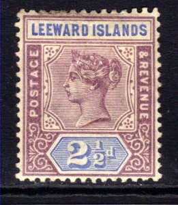 Leeward Islands 1890 QV 2 1/2d Dull Mauve & Blue MM SG 3 ( E822 )