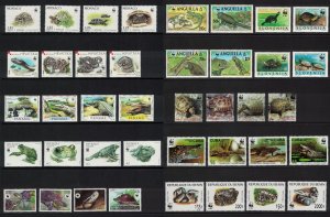 WWF Reptiles and Amphibians Big Collection WWF T4 2000 MNH