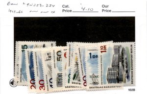 Germany - Berlin, Postage Stamp, #9N223-9N234 Mint NH, 1965 (AD)
