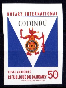 Dahomey 1969 Sc#C106 ROTARY INTERNATIONAL Single IMPERFORATED MNH