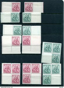 Czechoslovakia 1937 collection with all blank labels combinations  Sc 228-9 MH 1