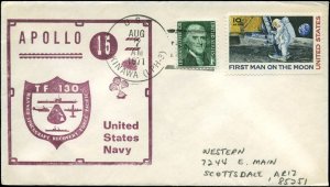 8/7/71 USS Okinawa LPH-3 Primary Apollo 15  Recovery Ship Pacific Force