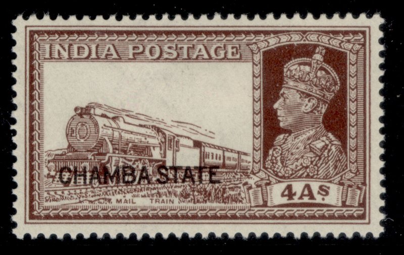 INDIAN STATES - Chamba GVI SG90, 4a brown, M MINT. Cat £38.