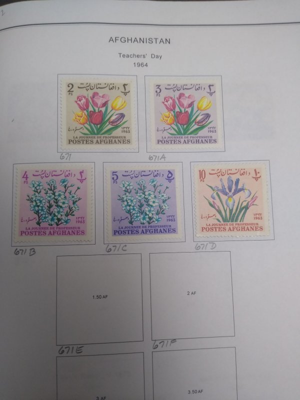 collection on pages Afghanistan 1962-64 PS: CV $126