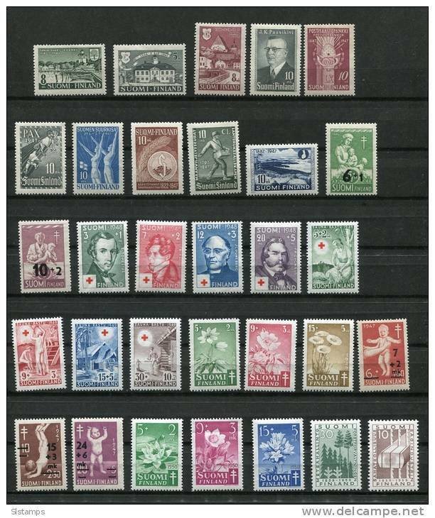 Finland Accumulation 1946 and up  MNH Complete sets