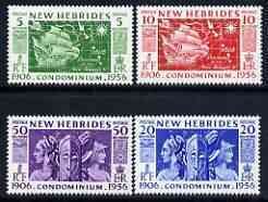 NEW HEBRIDES - 1956 - Condominium, 50th Anniv - Perf 4v Set - M N H : SG 80-83