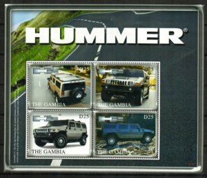 GAMBIA - 2007 - Hummer - Perf Min Sheet - Mint Never Hinged