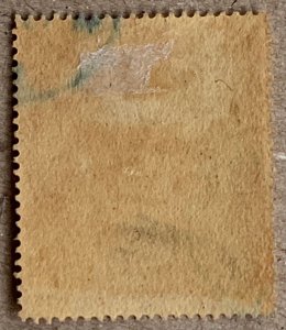 Brunei 1912 10c purple on yellow, used. Scott 28,  CV $2.10. SG 42