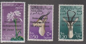 Somalia # 242, C68-69, Overprinted Stamps, Mint NH, 1/2 Cat.