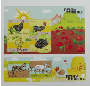 Tanzania 2014** Klb.5172-75 + Bl.683. Farm Animals MNH [14;40]