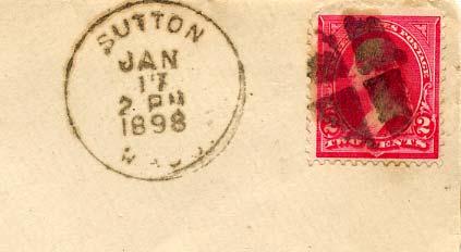 United States Massachusetts Sutton 1898 segmented cork  1811-1901.