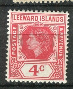 LEEWARDS ISLANDS; 1950s early QEII portrait issue Mint hinged Shade of 4c.