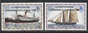 1982 Falkland Islands - Sc 352-3 - MNH VF - 2 single - Commonwealth Games