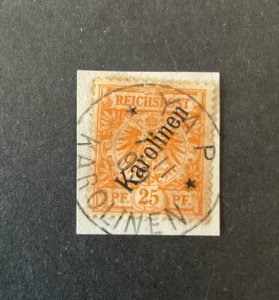 Stamps Caroline Islands Scott #5 used on a piece