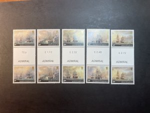 GUERNSEY # 325-329-MINT NEVER/HINGED--COMPLETE SET OF GUTTER PAIRS--1986