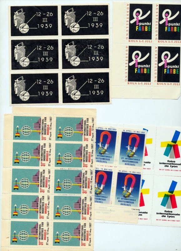 France Czech Swiss Danzig Poster Cinderella Labels (Appx 200+Stamps) NT 8736