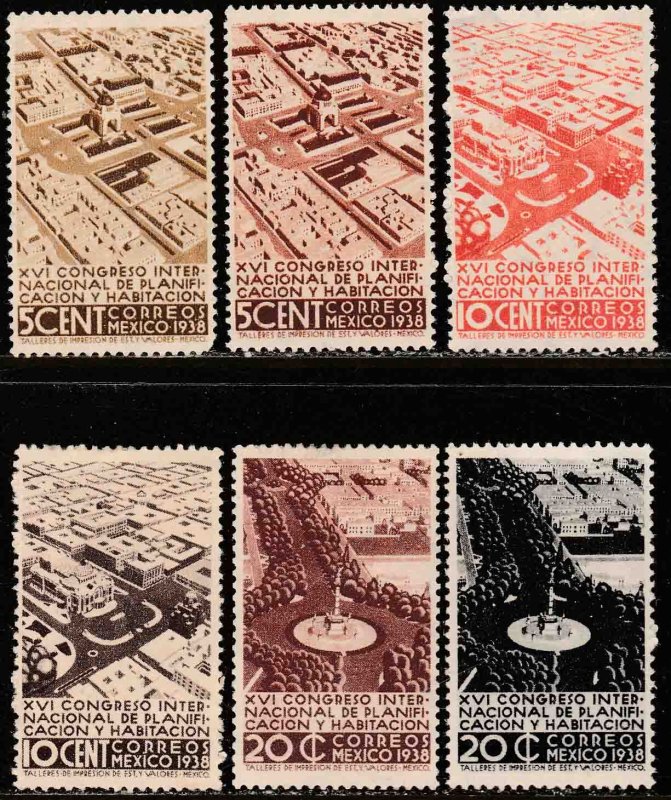 MEXICO 740-745, Planification Congress, COMPLETE SET. UNUSED, H OG. F-VF.