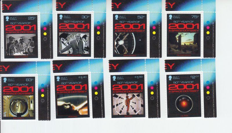 2018  Isle of Man A Space Odyssey (8) (Scott 1949-56) MNH