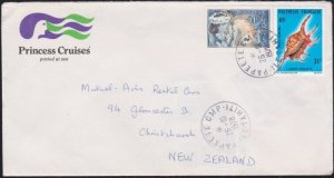 FRENCH POLYNESIA 1978 cover Pateete to New Zealand.........................B3832