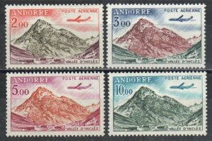 Andorra, French Stamp C5-C8  - Plane over D'Incles valley