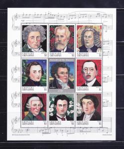 Grenada Grenadines 1995 Set MNH Famous Composers