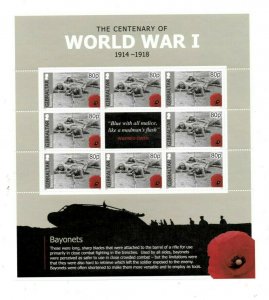 Gibraltar 2015 - World War 1 - Bayonets - Sheet of 8 stamps - MNH