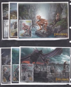 NEW ZEALAND 2022 Lord of The rings set of 6 PHQ cards MINT