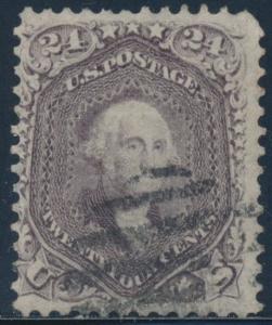 #70 24¢ 1862 F-VF USED CV $300 AU542