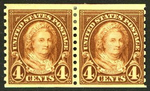 U.S. #601 MINT PAIR OG HR