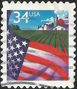 # 3470 USED FLAG OVER FARM