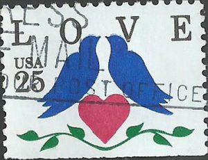 # 2441 USED LOVE STAMP 2 DOVES    