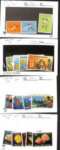 Papua New Guinea, Postage Stamp, #171-173,536-539, 545-548, 549-553 Mint NH (E)