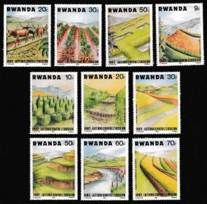 Rwanda Campaign Against Soil Erosion 10v SG#1151-1160 SC#1140-1149