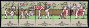 Australia #665a Cricket Match Strip of 5; MNH (3.00) (5Stars)