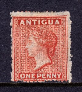 ANTIGUA — SCOTT 3 (SG 7) — 1867 1d VERMILION QV, SM. STAR WMK — MNG — SCV $275