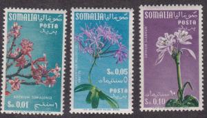 Somalia # 198-200, Flowers, Short Set, NH, 1/3 Cat