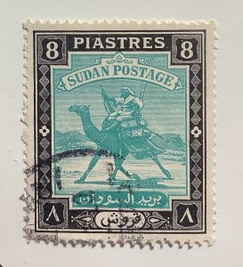 Sudan 1948 Scott 91 used - 8p,  Camel Post,  Postman with Dromedary