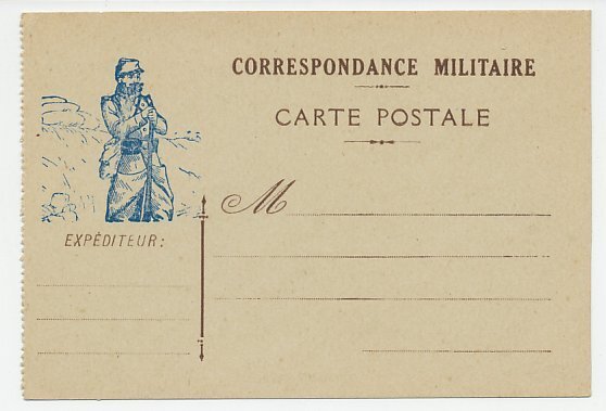 Military Service Card France Soldier