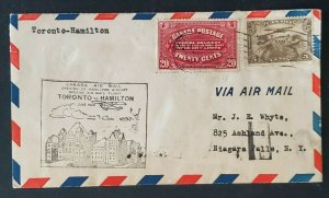 1929 Toronto Hamilton Niagara Falls NY Special Air Mail Flight Special Delivery